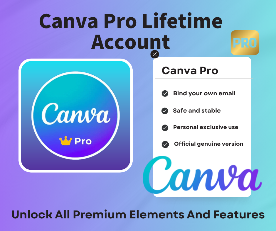 Canva Pro Subscription Official Premium Access – Unlock All Pro Features, Templates & Fonts Instantly