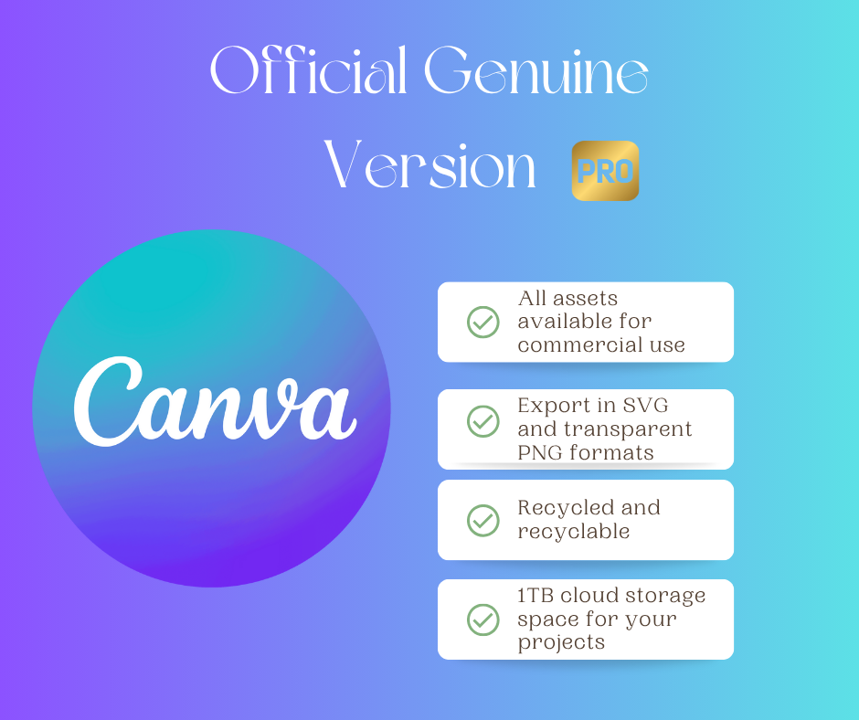 Canva Pro Subscription Official Premium Access – Unlock All Pro Features, Templates & Fonts Instantly